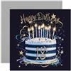 Old English Company Carta Speciale per il 18° Compleanno per Lui - Biglietti di Auguri per Compleanno da Diciotto Anni per Lui - Biglietti di Compleanno con Arte di Torta di Compleanno Blu Marina e Oro per Uomini