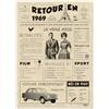 FestySpark Regalo Originale Ritorno al 1969 - Idea Regalo 56 Anni Donna e Uomo - Carta Anniversario 56 Anni Donna e Uomo - Decorazione Anniversario 56 Anni - Carta di Anniversario con Auguri