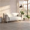 Italian Bed Linen Copridivano Antiscivolo COMFORT Made in Italy-Copridivano 2 Posti Maxi con Braccioli, Seduta 150 cm, Salvadivano con Fondo in Gomma Antiscivolo, Proteggi Divano Artigianale Tinta Unita - BEIGE