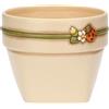 THUN - Cachepot medio - ceramica - Collezione Country Bloom - 26,2X25,5X20,8 cm