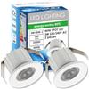 Sigmaled lighting, MINI FARETTO LED 3W, Dimmerabile, 300lumen, Luce Naturale 4000K, Spot Tondo incasso in alluminio, 220V / 240V AC Driver NON NECESSARIO, 2 Spots