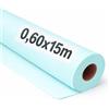 OFITURIA Papel Kraft Azzurro Pastello - Rollo 0,60x15m - 3 Rotoli - Carta da pacchi e carta da regalo, carta da imballaggio per spedizioni e fai-da-te, resistente e facile da tagliare