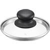 WMF Fusiontec Mineral 0515265290 - Coperchio in vetro con manico in bachelite, adatto al forno fino a 180 °C, lavabile in lavastoviglie