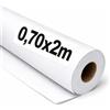 OFITURIA Papel Kraft Bianco - Rollo 0,70x2m - 6 Rotoli - Carta da pacchi e carta da regalo, carta da imballaggio per spedizioni e fai-da-te, resistente e facile da tagliare
