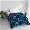 Italian Bed Linen Trapunta Invernale Imbottita Letto Singolo 160x245cm DoubleFace BASIC fantasia IPNOTIC, Made in Italy - Piumino Reversibile in morbida Microfibra 200gr/mq - Piumone Lavabile in Lavatrice