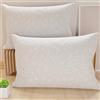 PETTI Artigiani Italiani - Federe Cuscini Letto, Coppia di Federe 50x80 cm, Federa Copricuscino, Federe in Microfibra Anallergica, Made in Italy, Federe Pizzo Tortora