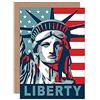 Fine Art Prints - Biglietto d'auguri con immagine americana della Statua della Libertà, con busta interna di alta qualità