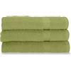 Gabel Asciugamani Viso, Spugna di Puro Cotone Idrofilo, 60 x 100 cm, Muschio, Set da 3 Pezzi