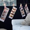 DecoKing 47002 Catena Luminosa 20 LED Fotoclips su filo argentato Bianco statico LED Stringa di Luce Clip per interni e per esterni Batteria Decorazione Natalizia Addobbi di Natale Party Clear