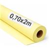 OFITURIA Papel Kraft Giallo Pastello - Rollo 0,70x2m - 1 Rotolo - Carta da pacchi e carta da regalo, carta da imballaggio per spedizioni e fai-da-te, resistente e facile da tagliare