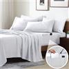 Swift Home Smart Sheets - Set di lenzuola ultra morbide in microfibra spazzolata, 3 pezzi, lenzuolo con angoli con tasche laterali, colore bianco, per letto matrimoniale XL