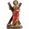 Inmaculada Romero IR Immagine San Andrés Figura 20,5 Centimetri. Modello Russia Borgogna E Ornamentali Pesci Cesto Resina di Base Croce