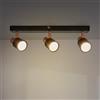 M Ledme - Plafoniera serie Gold, 3 lampadine Gu10, per uso interno asciutto IP20, adatta per bagno, soggiorno, camera da letto e cucina (Lampadina non inclusa)