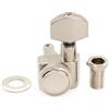 Musiclily Pro 18:1 Ratio 2-Pin Meccanica Autobloccanti Singola Lato Treble Locking Tuner con Paletta Esagonale per Chitarra Elettrica Fender Strat Tele, Nickel