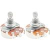 Musiclily Alpha A250K+B250K Potenziometro Metrico Split Standard Shaft 9,5mm Audio Lineare Taper Pots per Chitarra Elettrica ST Tele PB JB Basso (Set di 1A1B)