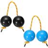 YELARXI Maracas Africane Ritmiche, Shaker Kashaka, Palla Shaker Kashaka, Strumenti a Percussione a Mano con Corda Gialla, Adatti per Adulti, Festa di Nozze, Classe Musicale, Spettacolo (2 Pezzi, Nero