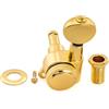 Musiclily Pro 18:1 Ratio Meccanica Autobloccanti Singola Lato Treble Locking Tuner con Paletta Ovale Vintage Vite 45° per Chitarra Elettrica tipo Strat Tele, Dorato