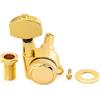 Musiclily Pro 18:1 Ratio Meccanica Autobloccanti Singola Lato Bass Locking Tuner con Paletta Esagonale Vite 45° per Chitarra Elettrica tipo Strat Tele, Dorato
