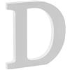 Libetui - Lettera D in legno, decorazione per soggiorno, camera dei bambini, decorazione per compleanno, festa, matrimonio, caffè, colore bianco, dimensioni 20 cm