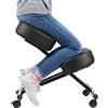 DRAGONN VIVO Sedia ergonomica in ginocchio, sgabello regolabile per casa e ufficio, migliora la postura con un sedile angolato, cuscini spessi e comodi in schiuma modellata, ruote con freno