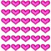 PATIKIL 50Pz Toppe Decorative a Forma Cuore Cucire, Toppe Adesive per Tessuti Cucire a Forma Cuore Lucido, Imbottite Pu, per Decorazioni Fai da Te, Scrapbooking, Matrimoni, Rosso Rosa