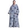 Seogva - Coperta indossabile extra lunga con cappuccio, felpa oversize con cappuccio per donne e uomini, super calda e accogliente con maniche e tasca gigante, Taglia unica