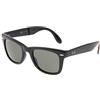 Ray-Ban RB4105 Folding Wayfarer, Occhiali da sole da uomo, Nero (Greenmirrorfuxia) 50 mm