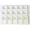 LEGO 15 - Set di finestre e porte, 10 finestre 1x4x3 con vetro e 5 porte 1x4x6, colore: Bianco