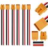 YUNIQUE GREEN-CLEAN-POWER - Set 3 Paia Connettori XT30 Maschio e Femmina con Cavo in Silicone 16AWG da 150 mm - Connettori Batteria RC Lipo per Droni FPV, Auto ed Elicotteri - Giallo