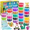 FENSHWIN Argilla da Modellare - 24 Colori Pasta Modellabile Magica Essiccante all'Aria per Bambini, Regalo per Ragazzi e Ragazze dai 3 ai 12 Anni