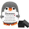 Montrestar Mini pinguino regalo per marito, regalo di anniversario di matrimonio, regalo di compleanno, bambola di pinguino, romantico, regalo per uomini, Natale, Capodanno, San Valentino