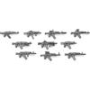 BricksStuff BrickArms Azione Fucile d'assalto e mitragliatrici Set di armi | Set contiene 10 AK armi militari | Compatibile con personaggi Lego®