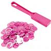 Yotlein Bingo Magnetico, Kit Bingo Magnetico, Gettoni Magnetici con Bastoncini per Kit di Accessori per l'educazione Scientifica STEM per Giochi Notturni in Famiglia Gettoni del Iotto (Rosa)