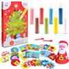 Sabbiarelli Sand-it For Fun - Kit Christmas Tree 3-99 | Kit di Sand Art 100% Made in Italy con Sabbia Colorata, Disegni Adesivi e Accessori | Crea i tuoi Addobbi di Natale | Calendario dell'Avvento
