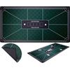 Engelhart - 320996 - Tappeto da Poker Verde - Superficie Antiscivolo 180 cm x 90 cm, Spessore 3 mm - Accessorio per Gioco da Casinò