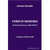 edizioni Progetto cultura 2003 Versi in memoria. Da San Francesco a Alda Merini