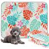 BVAGSS 2 Pezzi Tappetini Assorbenti per Cani, Tappeti Lavabili Riutilizzabili, Antiscivolo, Alta Assorbenza Addestramento traversine per cani XH081 (60x45cm,Green Palm Leaves)