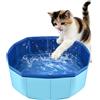 CHONGQILAO Piscina Gatti Piccolo, 30×10 cm Piscina per Cani Pieghevole, Piscinetta per Gatti, Piscinetta per Cani, Piscina Pieghevole per Animali Domestici, Vasca da Bagno per Animali Domestici
