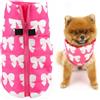 SMALLLEE_LUCKY_STORE Giubbotto invernale resistente all'acqua per animali domestici con anello a D per cani e gatti di piccola taglia, con cerniera, imbottito, cappotto per cuccioli Chihuahua, Yorkie