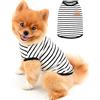 PAIDEFUL, maglietta britannica per cani di piccola taglia, vestito a righe per gatti, top in cotone morbido per ragazzi, cani, cuccioli, cani di razza Chihuahua, Yorkie, abbigliamento estivo, canotta