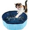 CHONGQILAO Piscina Gatti Piccolo, 30×10 cm Piscina per Cani Pieghevole, Piscinetta per Gatti, Piscinetta per Cani, Piscina Pieghevole per Animali Domestici, Vasca da Bagno per Animali Domestici