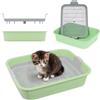 4BIG.fun Lettiera per gattini, piccola lettiera per gattini con colino, per piccoli animali, colore: verde