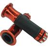 one by Camamoto cod. 77344316E kit set coppia manopole verve colore nero/arancio compatibile con moto e scooter, con grip ottimale prodotto di facile installazione,ø sx 22mm / dx 25mm - lungh. 135 mm