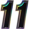 4R Quattroerre.it 13241 Numero Racing 1, Nero (Confezione da 2)