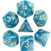 Epic Forge - Set di 7 dadi in scatola - 16 mm - blu perlato e oro