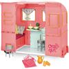 OG DOLLS Our Generation - Camper R.V. Seeing You (Rosa) - Rimorchio da Campeggio - Accessori per la Cucina - Veicolo per Bambole da 46 cm - Gioco di finzione - Giocattolo per Bambini dai 3 Anni in su
