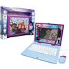 Lexibook, Frozen, Computer Bilingue ed Educativo Spagnolo/Inglese, Giocattolo per Bambini, 170 Attività per Imparare, Giocare Giochi e Musica, Grande schermo, Viola/Blu, JC599FZi2LXB