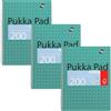 Pukka Pad PUKKA JOTTA METALLIC A4 WRIT PAD 80GSM, 3 Pezzi