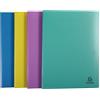 Exacompta - Cod. 88390E - 1 Portalistino 30 buste cristallo liscio trasparente Forever® Young - Copertina polipropilene riciclato - F.to esterno 24x32cm - Colori random: blu, viola, giallo, turchese