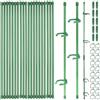 QWORK® Kit di supporto per piante, 20 tutori, 20 clip, 40 tappi, 10 tubi di prolunga per piante da interno, fiori e piante rampicanti